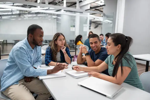 Student studying with academic expert support